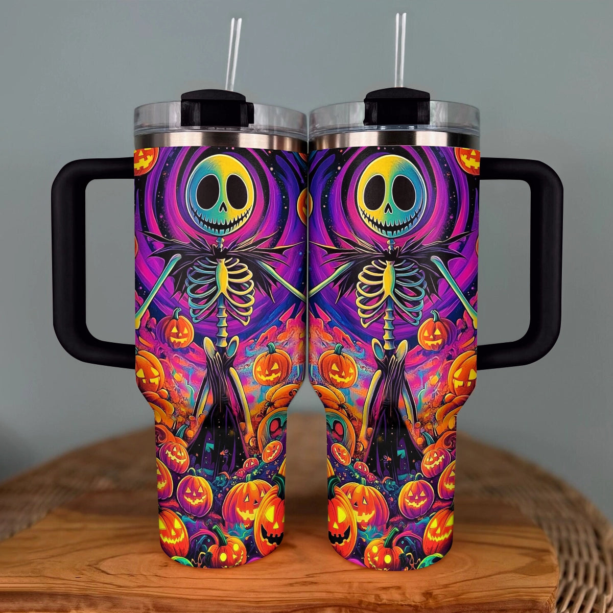 Shineful Tumbler Halloween Pumpkin Skull