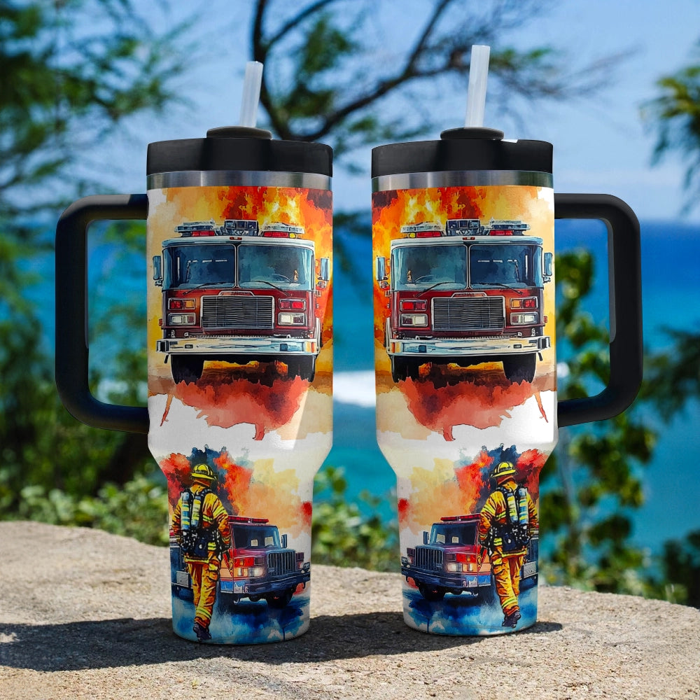 Shineful Tumbler Firefighter Courage
