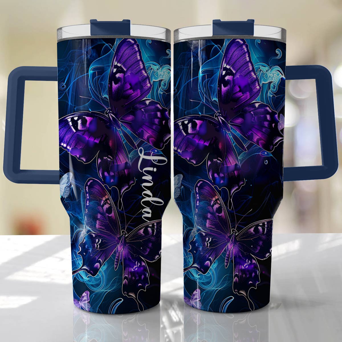 Shineful Personalized Tumbler Magnificent Butterflies