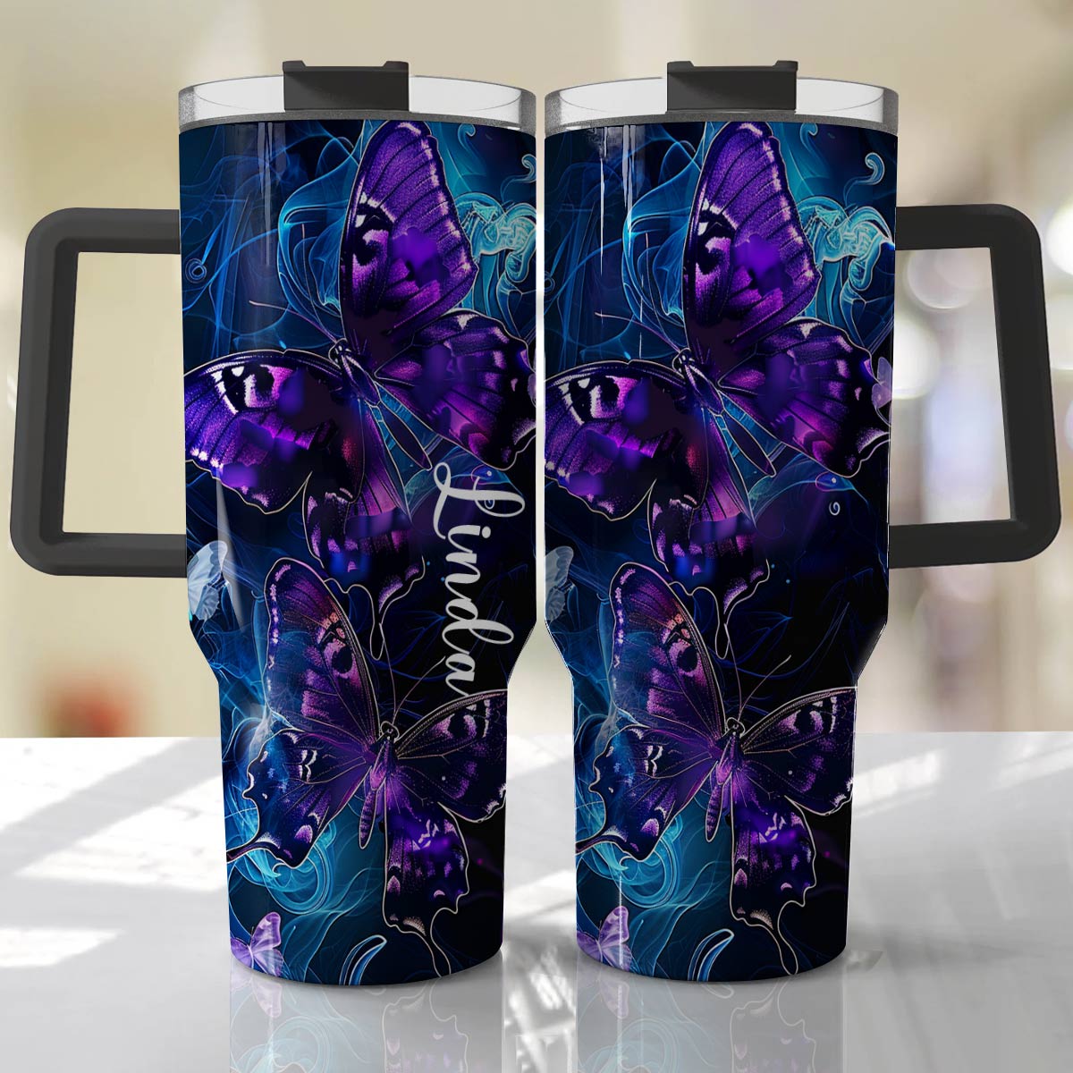 Shineful Personalized Tumbler Magnificent Butterflies
