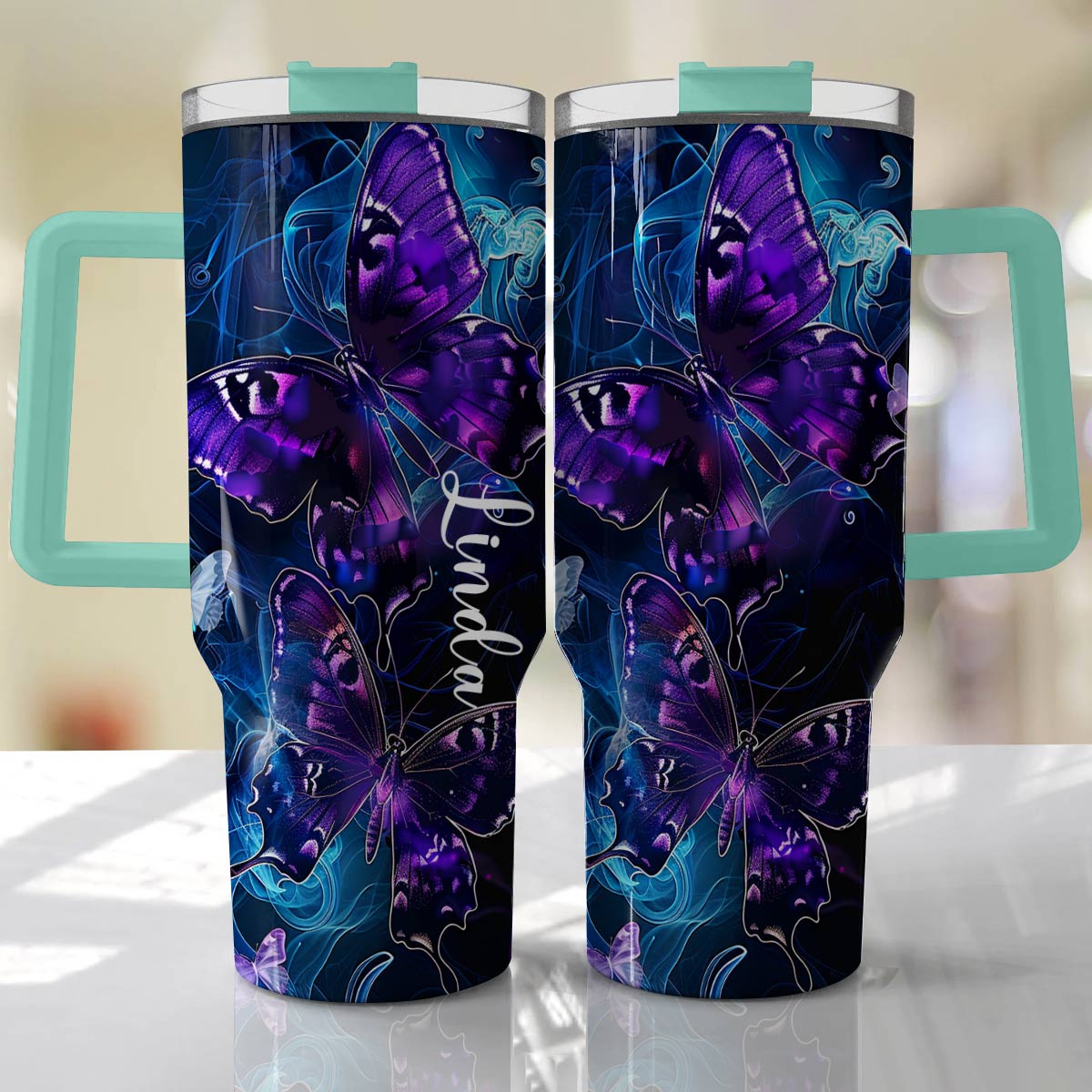 Shineful Personalized Tumbler Magnificent Butterflies