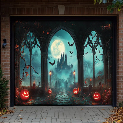 Shineful Garage Door Banner Decoration - Crimson Nightfall