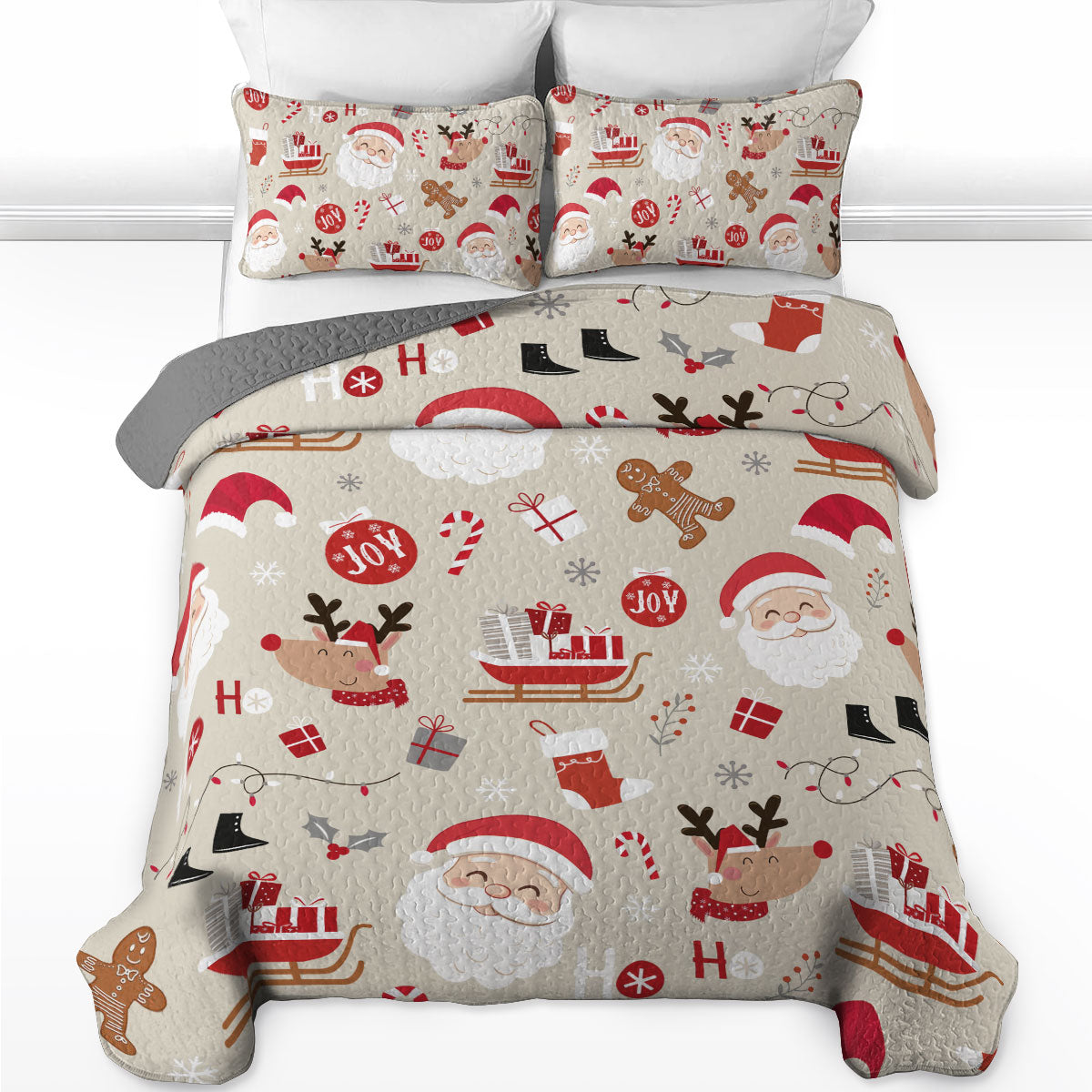 Shineful All Season Quilt 3-Piece Set Christmas Joy