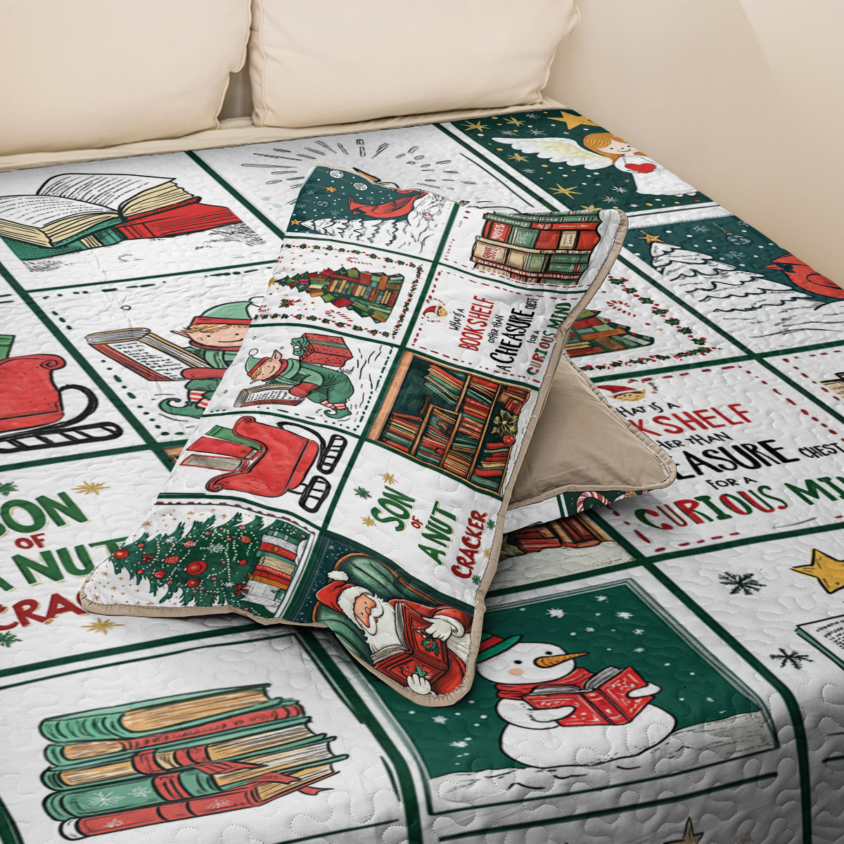 Shineful All Season Quilt 3-Piece Set Magical Elf Reading