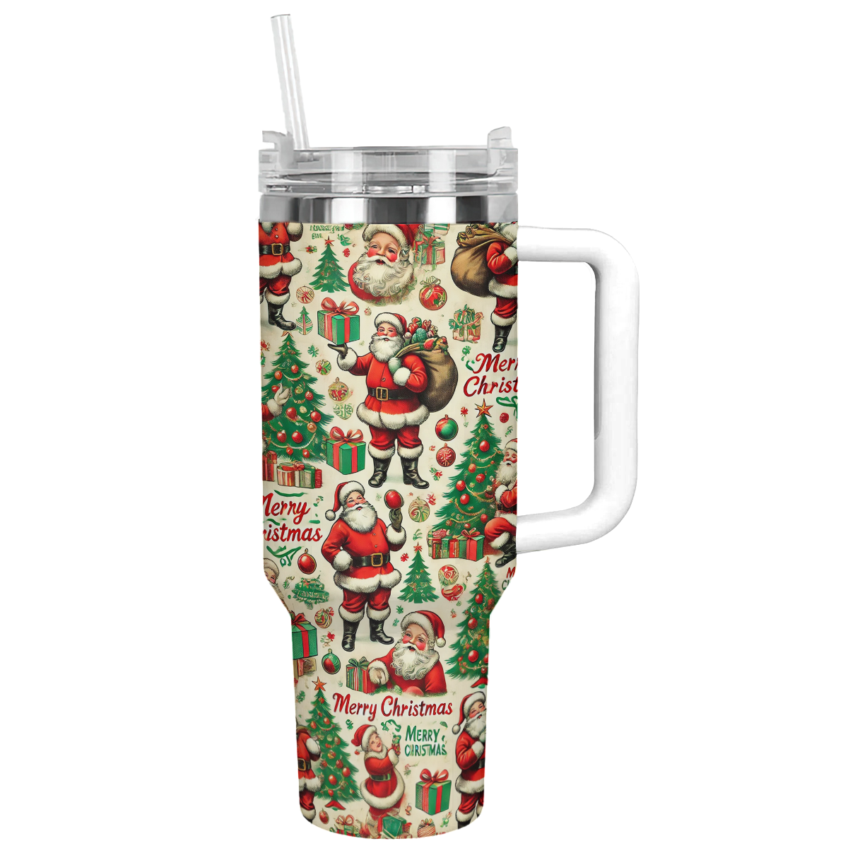 Shineful Tumbler Santa Pattern