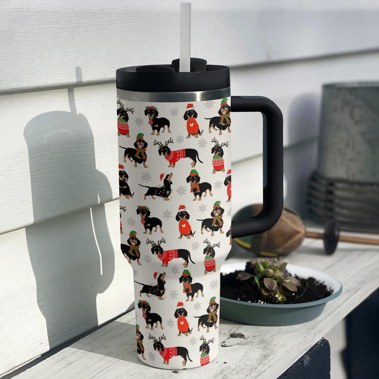 Shineful Tumbler Dachshund Christmas Cheer