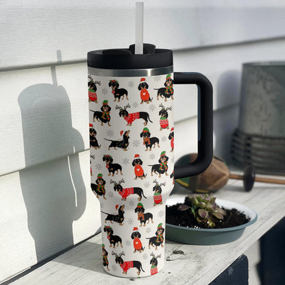 Shineful Tumbler Dachshund Christmas Cheer