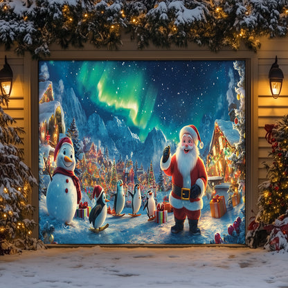 Shineful Garage Door Banner Decoration North Pole Christmas