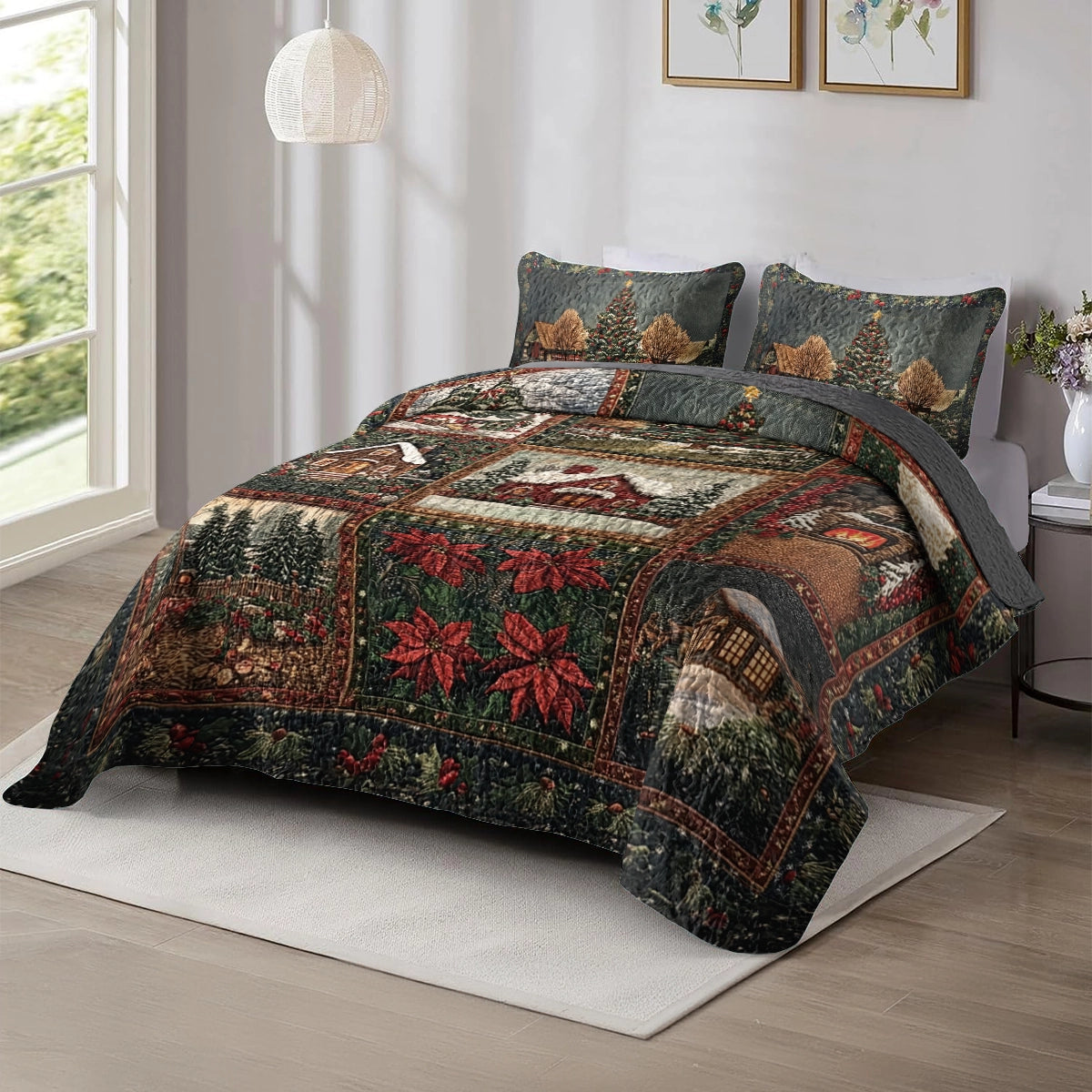 Shineful All Season Quilt 3-Piece Set - Holiday Homestead Christmas