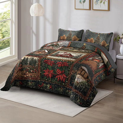 Shineful All Season Quilt 3-Piece Set - Holiday Homestead Christmas