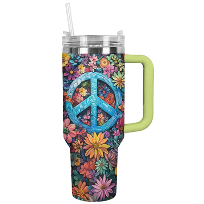 Shineful Tumbler Peace Flower Hippie