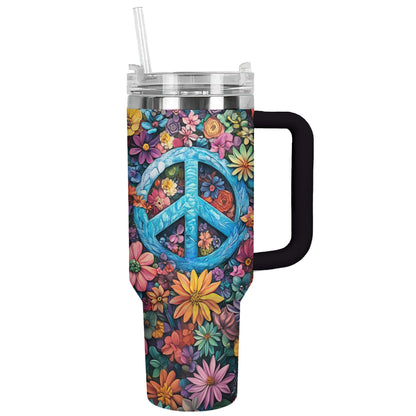 Shineful Tumbler Peace Flower Hippie