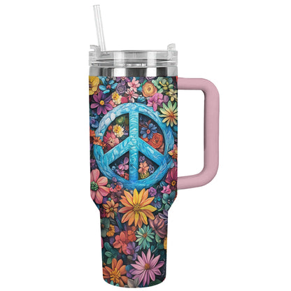 Shineful Tumbler Peace Flower Hippie