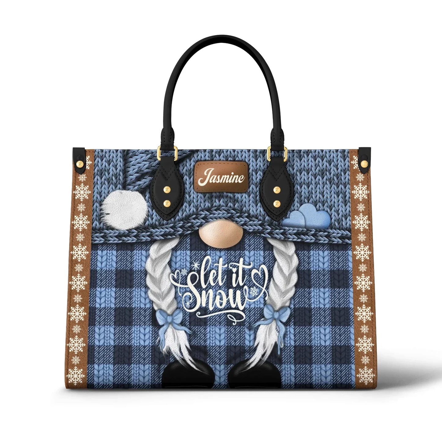 Shineful Leather Bag Braided Winter Magic