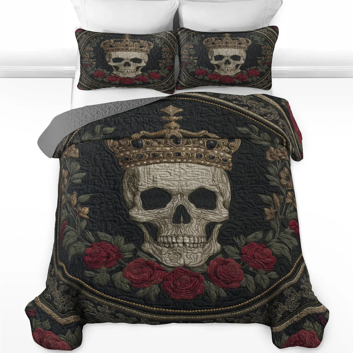 Shineful Quilt 3-Piece Set Crown of the Fallen King
