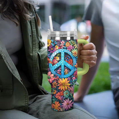 Shineful Tumbler Peace Flower Hippie