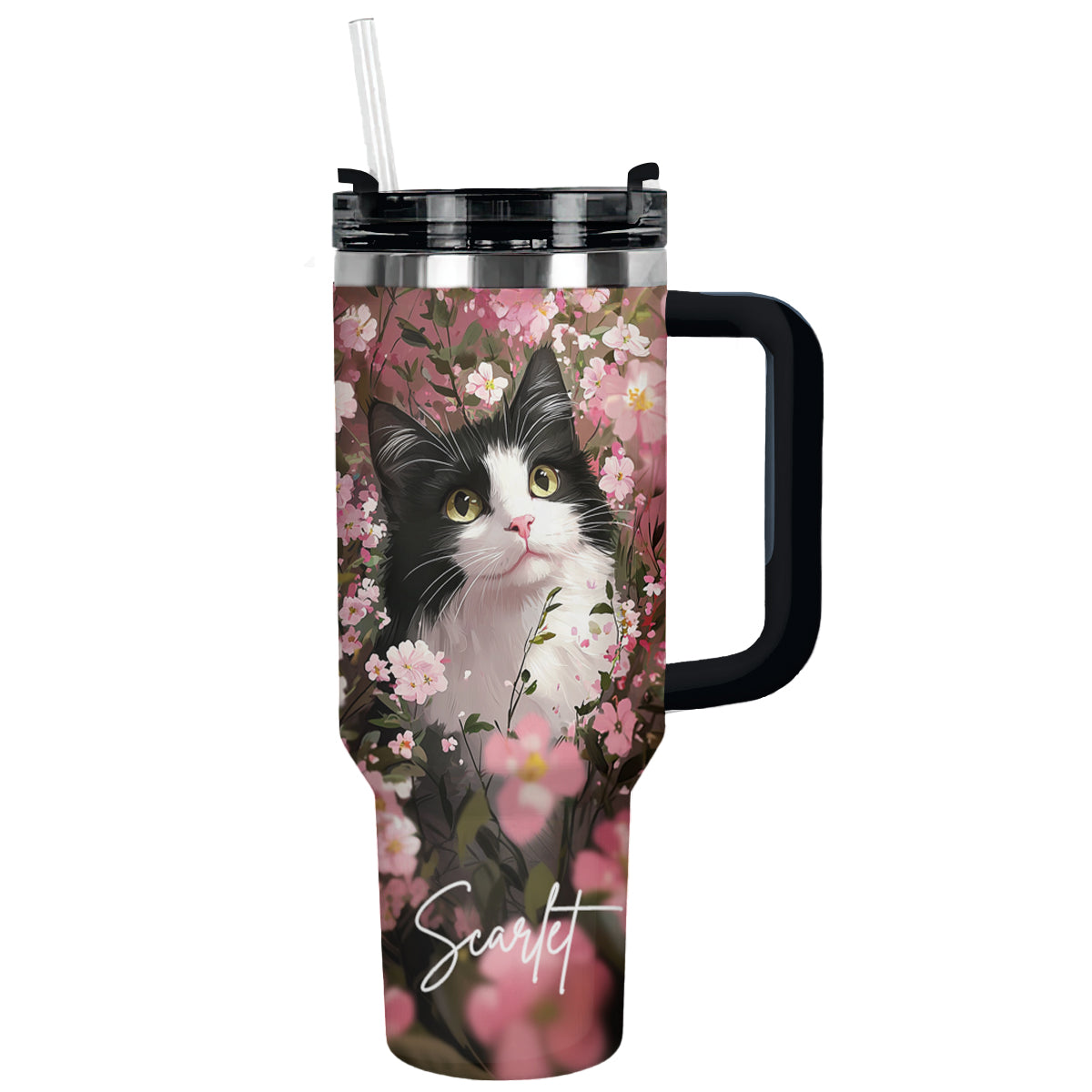 Shineful Tumbler Personalized Feline Florist