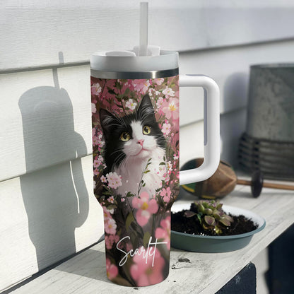 Shineful Tumbler Personalized Feline Florist