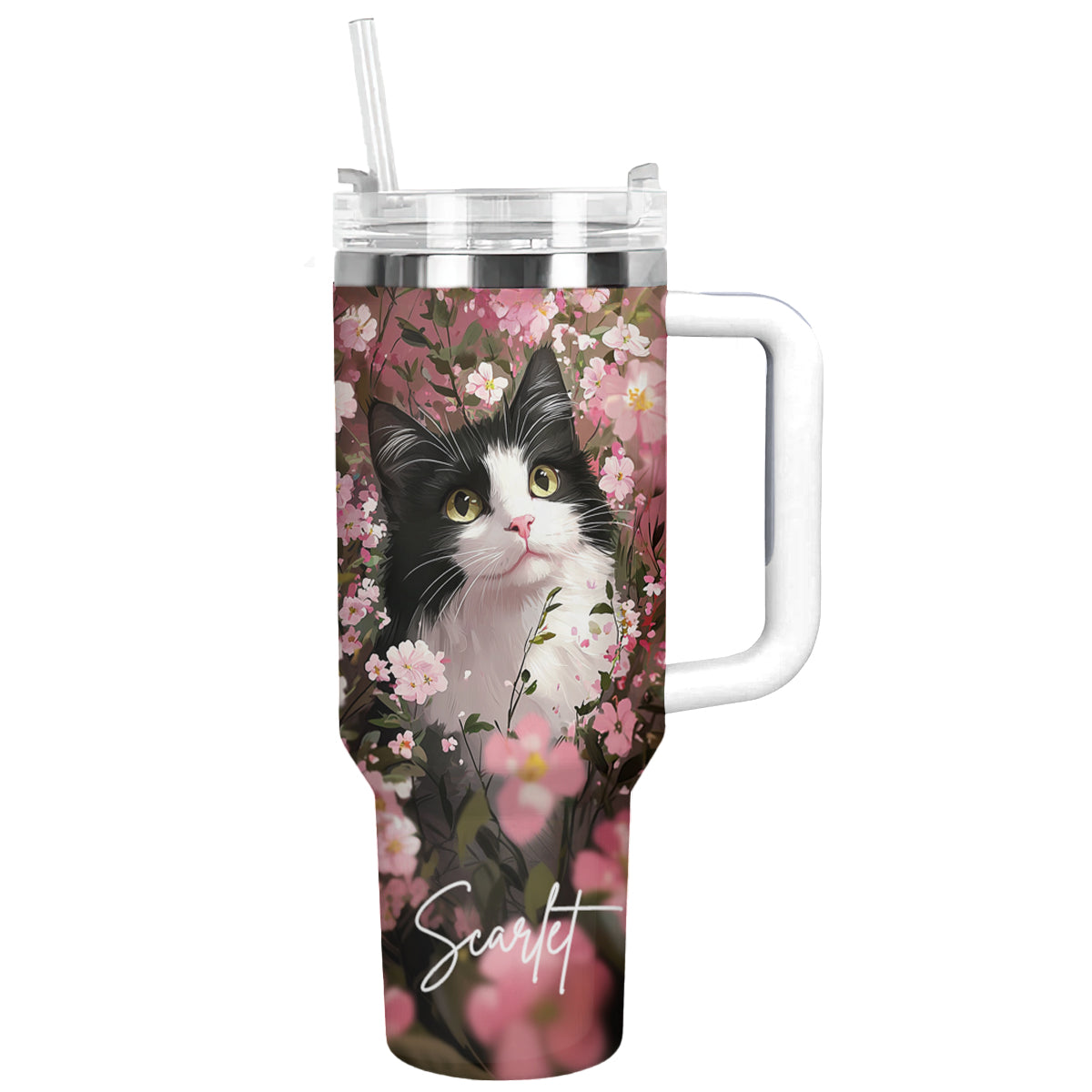 Shineful Tumbler Personalized Feline Florist