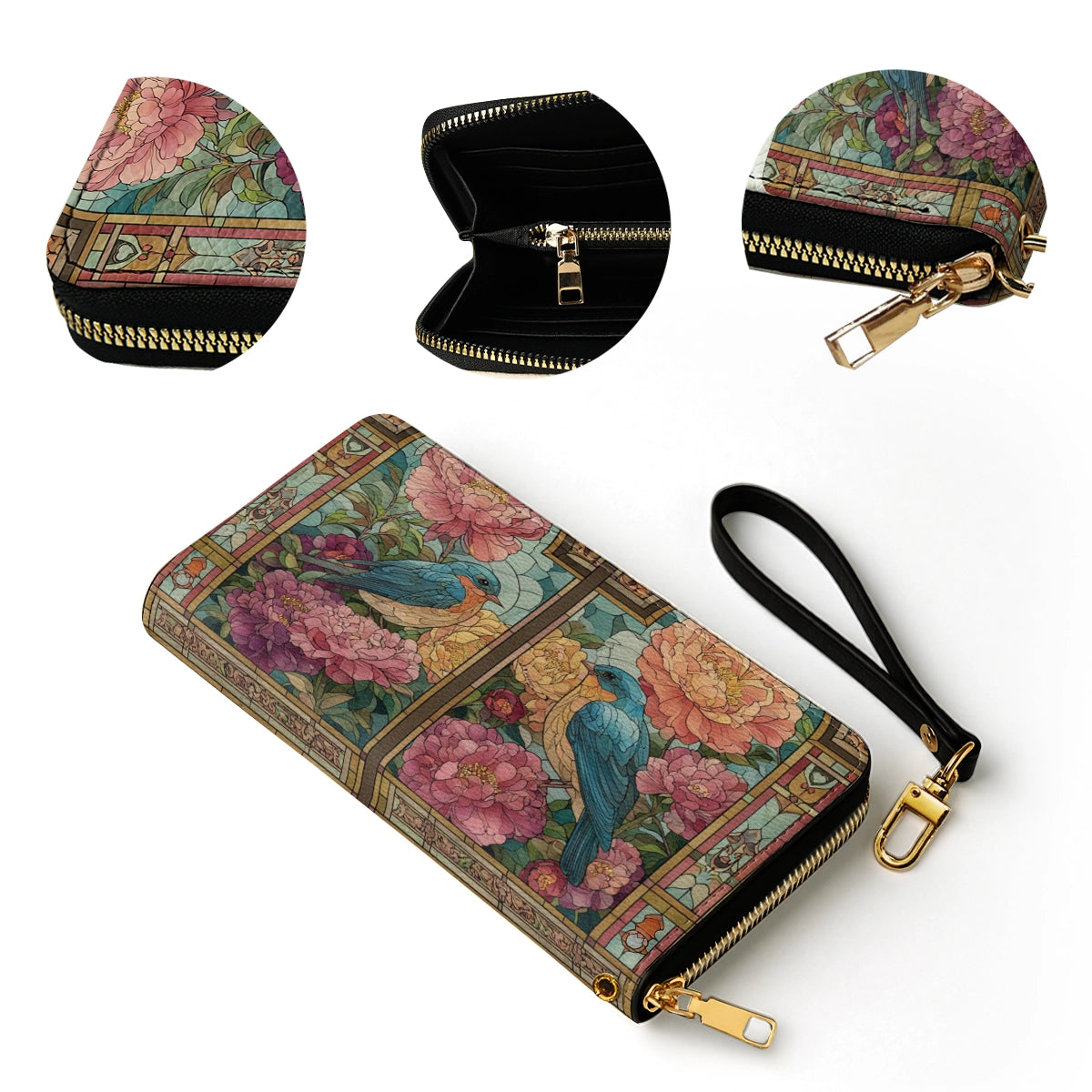 Shineful Leather Clutch Purse With Wristlet Strap Handle The Quiet Window