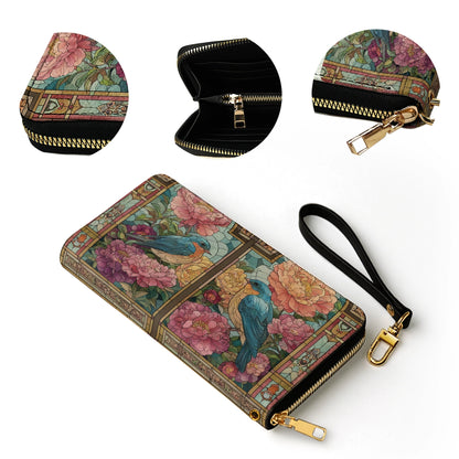 Shineful Leather Clutch Purse With Wristlet Strap Handle The Quiet Window