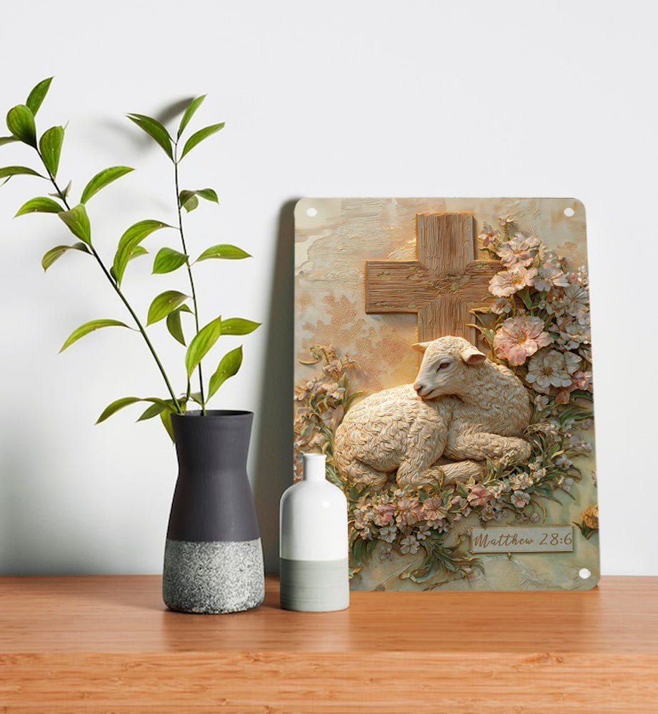 Shineful 2D Metal Sign Lamb of God Resurrection