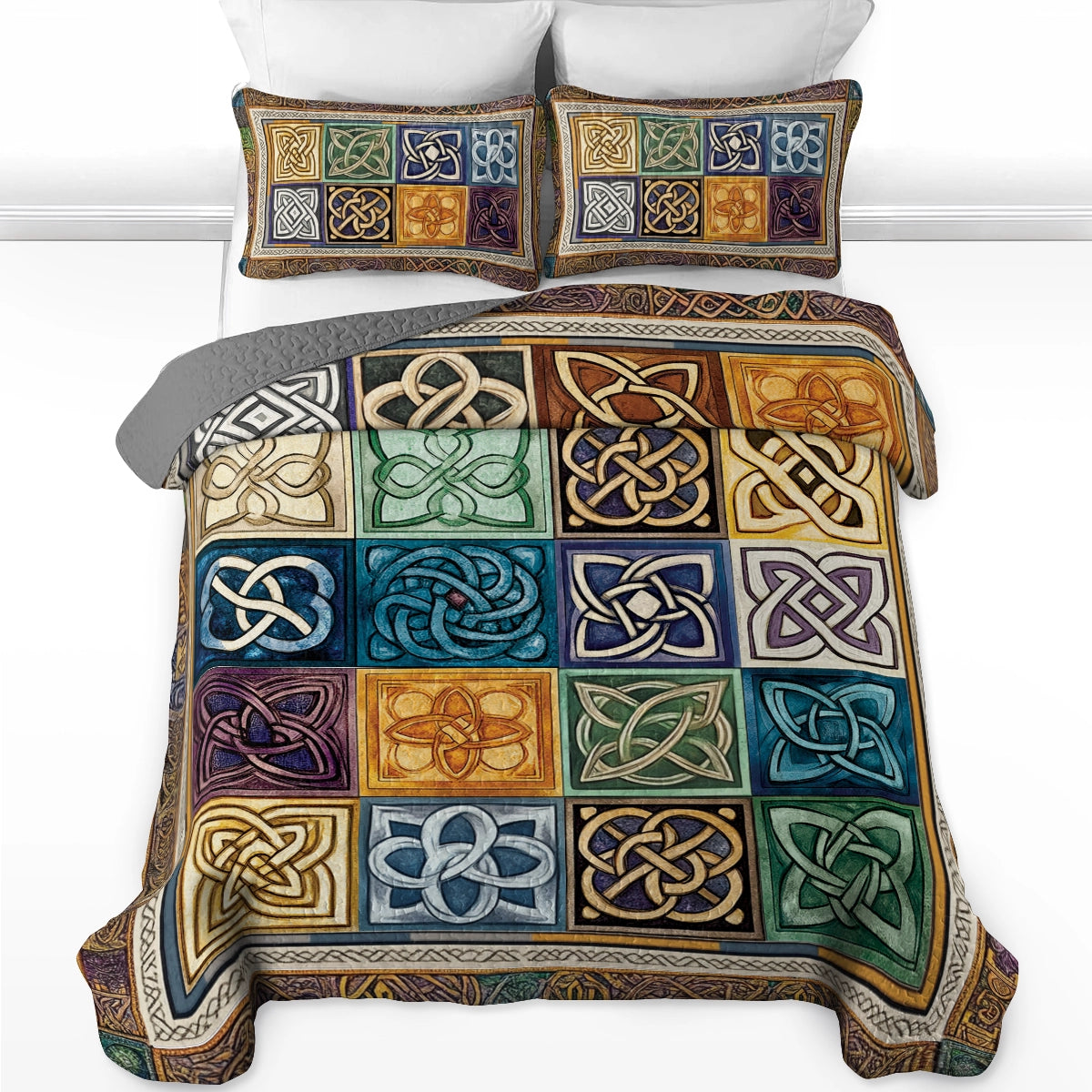 Shineful All Season Quilt 3-Piece Set Celtic Symbolism