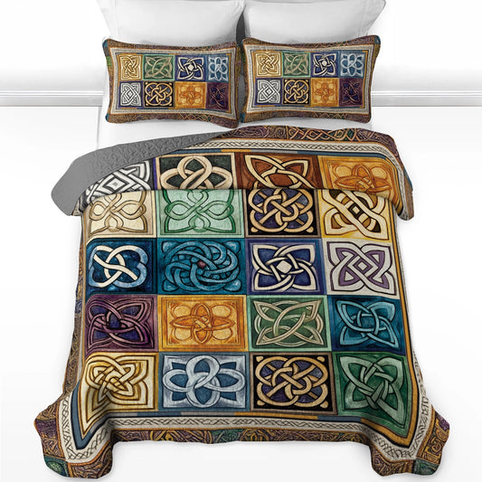 Shineful All Season Quilt 3-Piece Set Celtic Symbolism