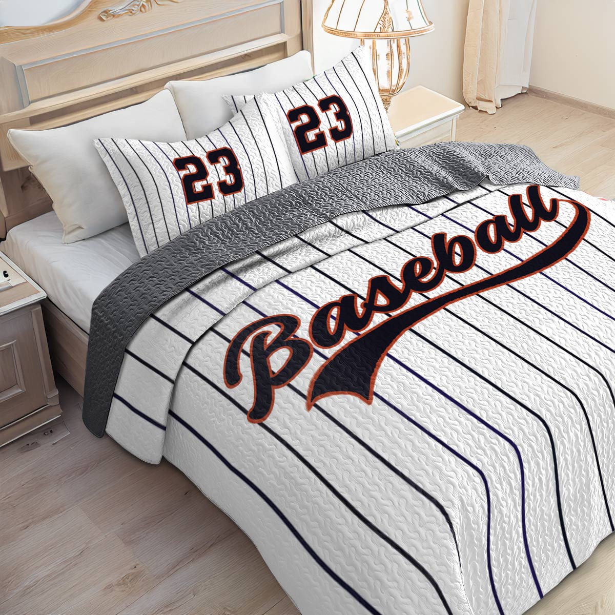 Shineful Personalized All Season Quilt 3-Piece Set Baseball Fever