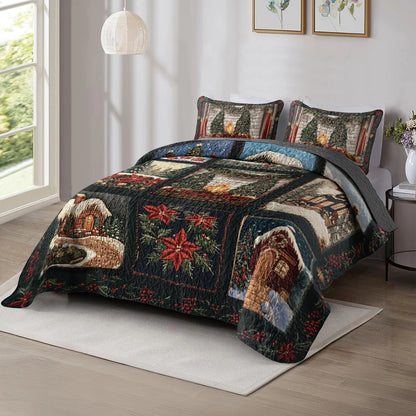 Shineful All Season Quilt 3-Piece Set - Home for the Christmas Holidays