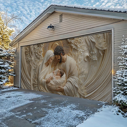 Shineful Garage Door Banner Decoration - Holy Family