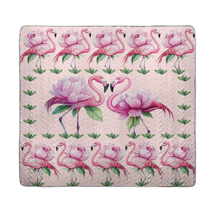 Shineful All Season Quilt 3-Piece Set - Pink Flamingo Paradise 