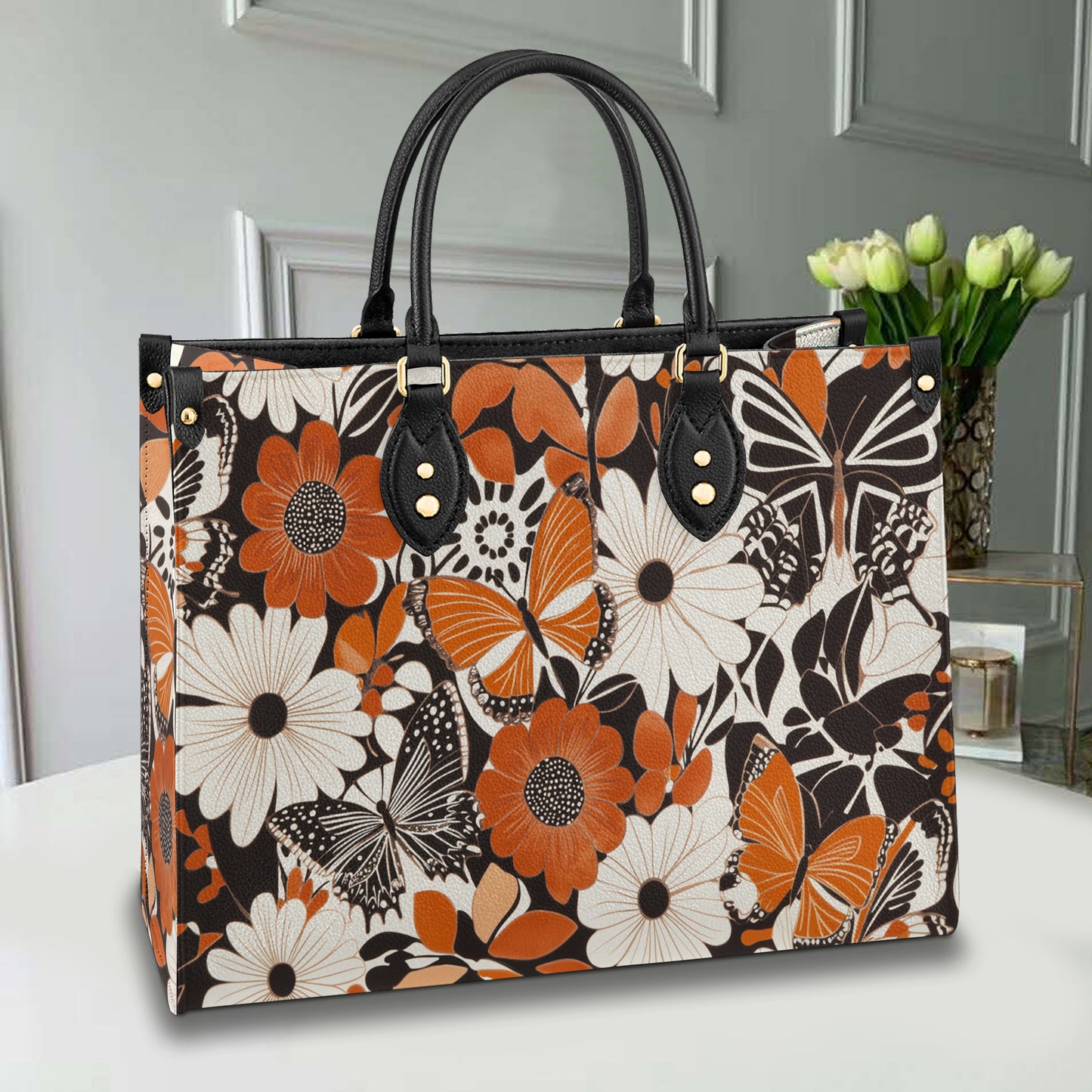 Shineful Leather Bag Butterfly Dance