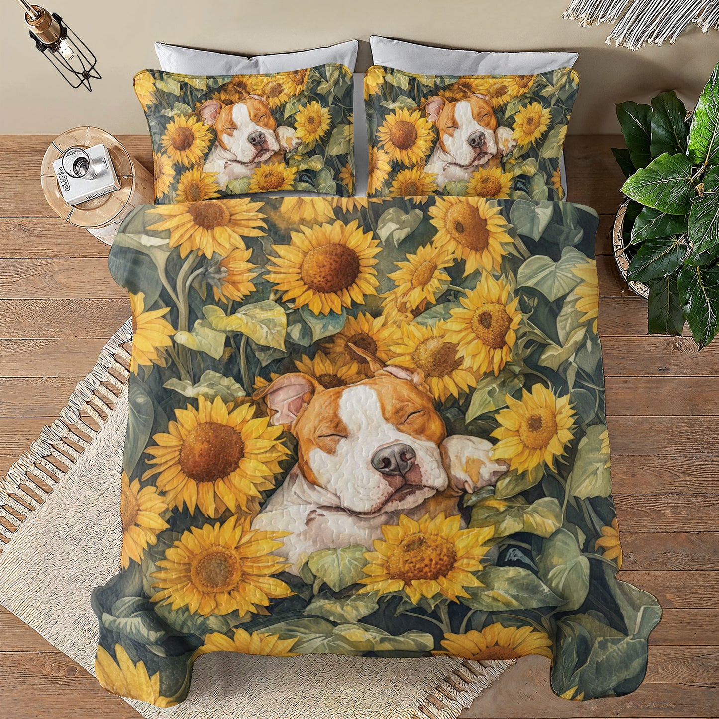Shineful All Season Quilt 3-Piece Set Sleeping Bulldog