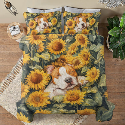 Shineful All Season Quilt 3-Piece Set Sleeping Bulldog