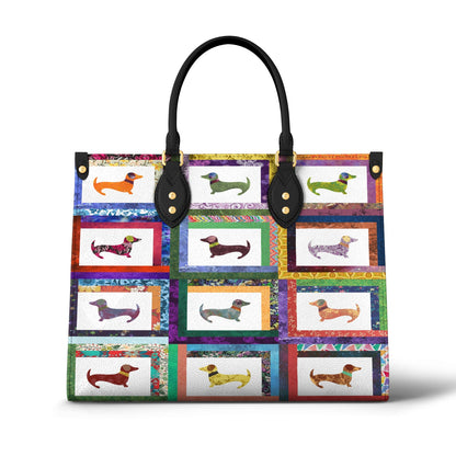 Shineful Leather Bag Dachshund Friends