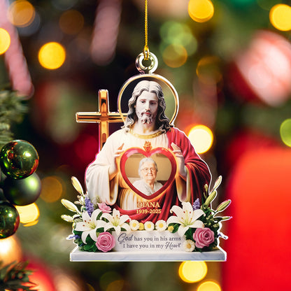 Shineful 2D Acrylic Ornament Personalized Safe In God's Arms