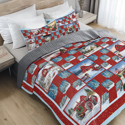 Shineful All Season Quilt 3-Piece Set - Farmhouse Holiday Delight