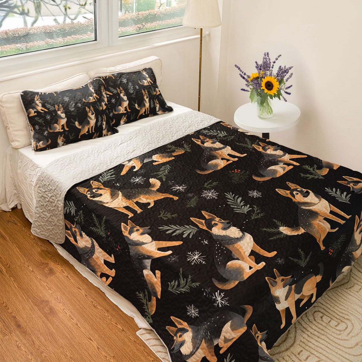 Shineful All Season Quilt 3-Piece Set German Shepherd Strong