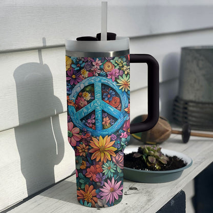 Shineful Tumbler Peace Flower Hippie