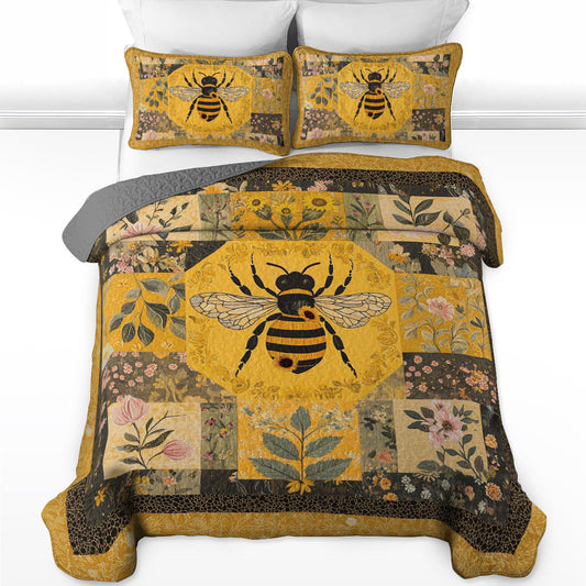 Shineful All Season Quilt 3-Piece Set Bee Pretty