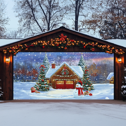 Shineful Garage Door Banner Decoration - Snowman’s Winter Haven