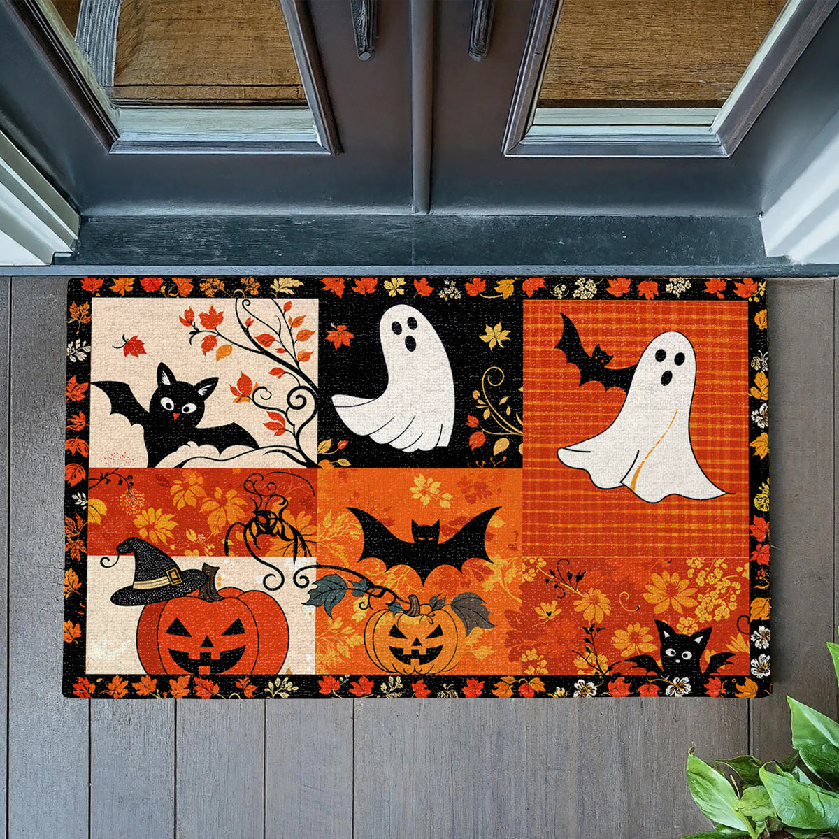 Shineful Patchwork Spooks Ultra-Thin Non Skid Floor Mat, Kitchen Rugs