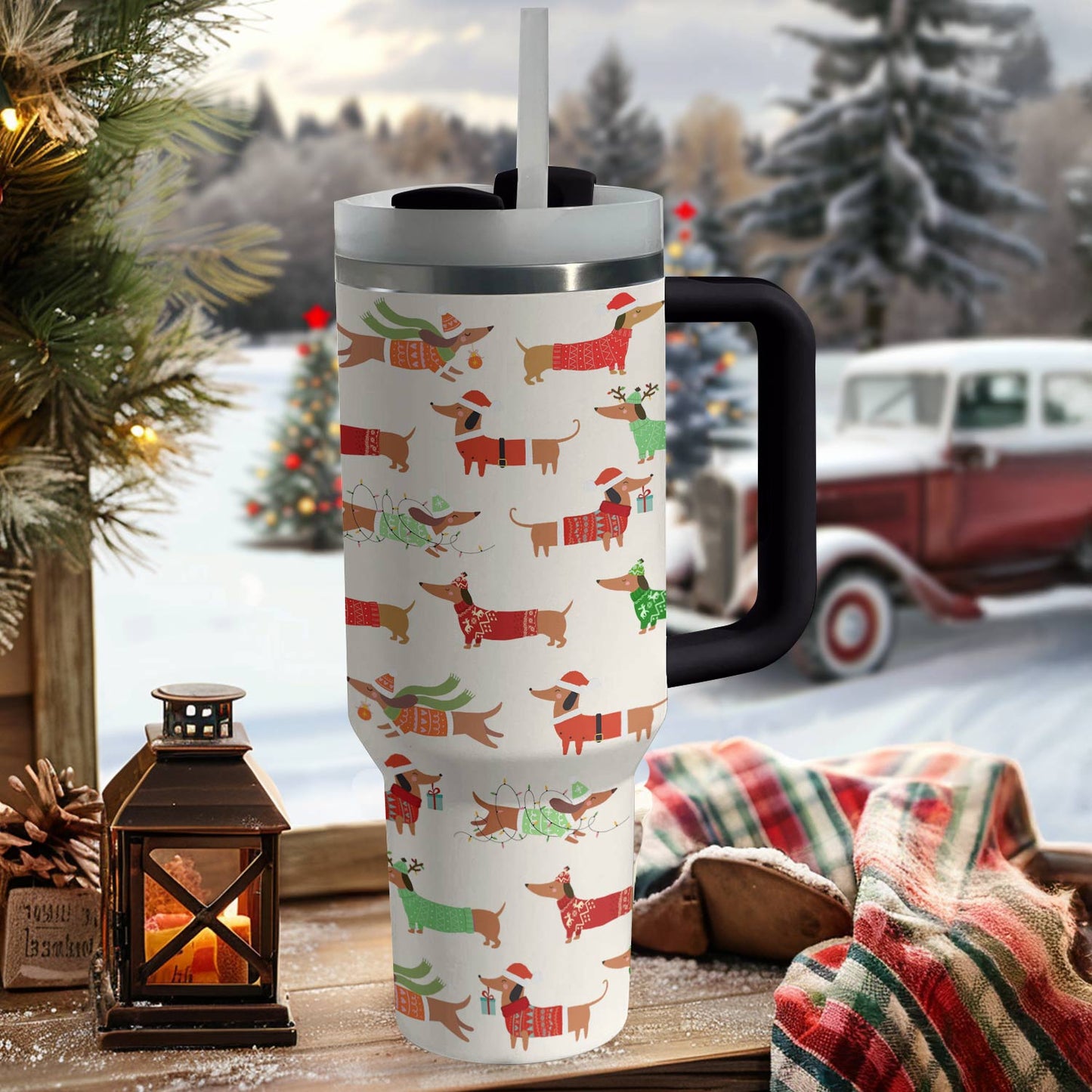 Shineful Tumbler Dapper Dachshund Christmas