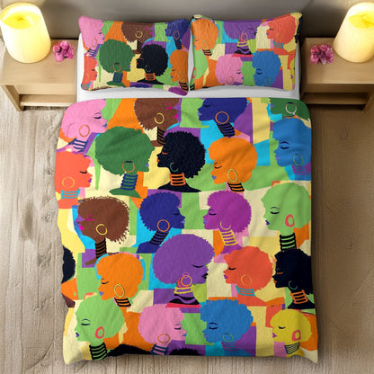 Shineful All Season Quilt 3-Piece Set - Black Women's Kaleidoscope