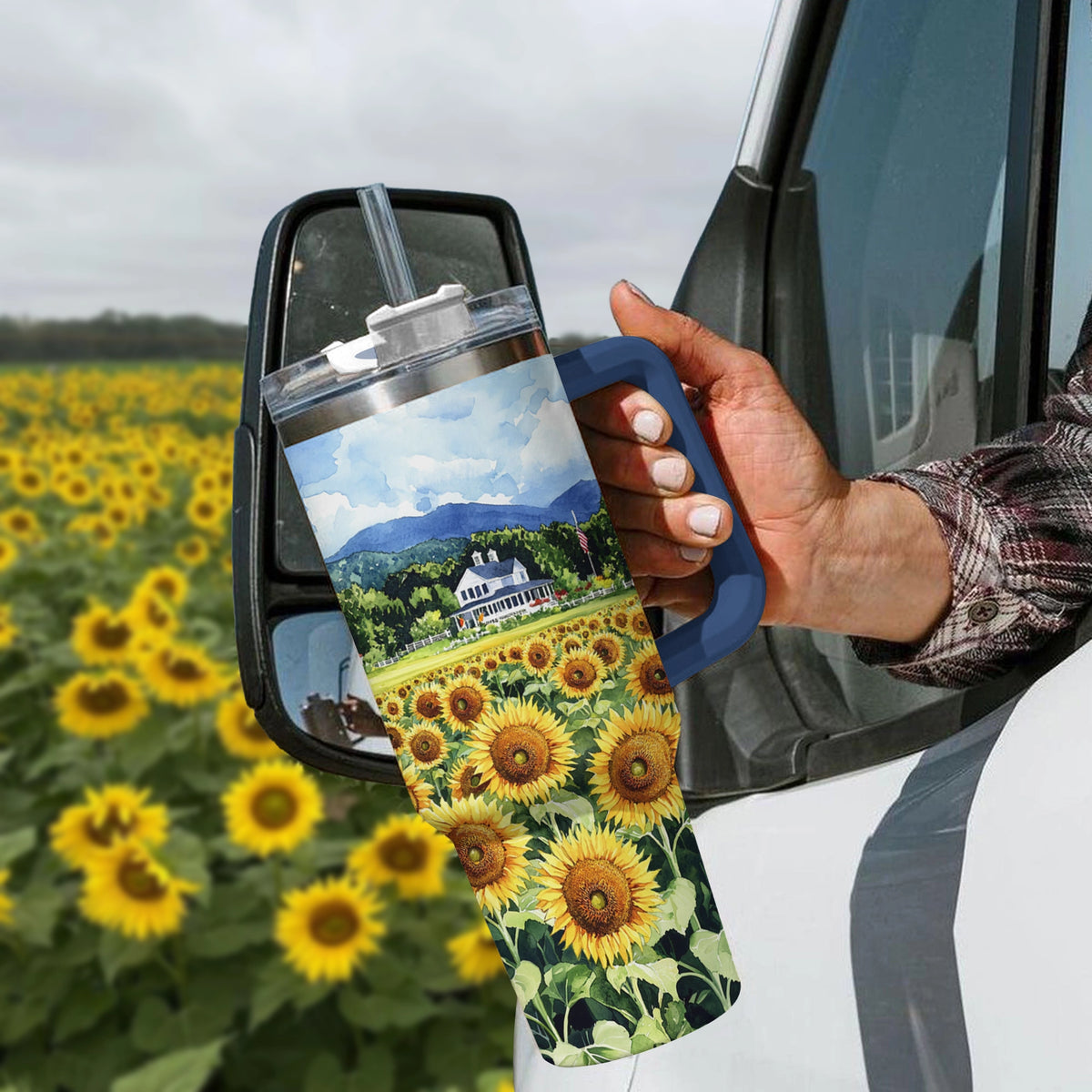 Shineful Tumbler Sunflower Farmhouse Glory