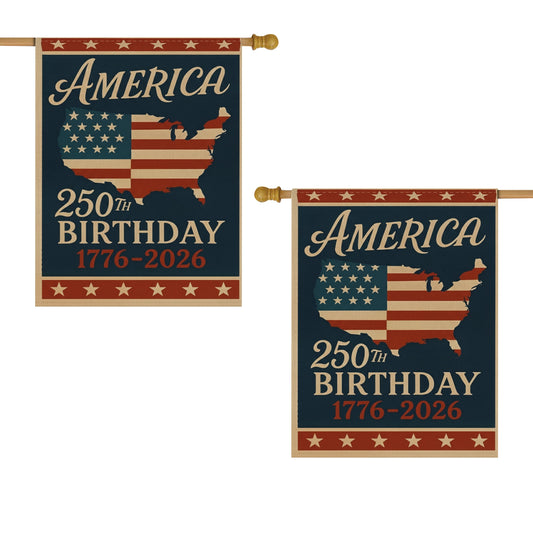 Shineful House Flag 30" x 40" - Celebrating 250 Years of America