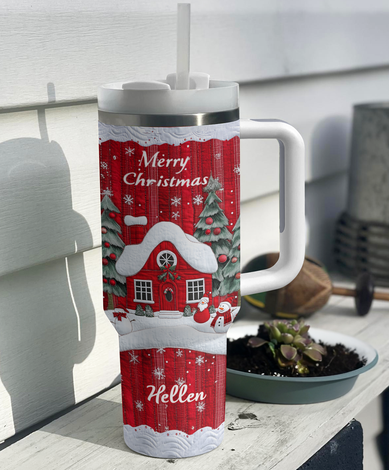 Shineful Tumbler Personalized Snowman Christmas