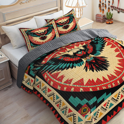 Shineful All Season Quilt 3-Piece Set Eagle Spirit