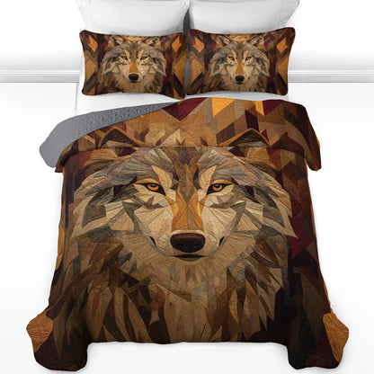 Shineful All Season Quilt 3-Piece Set Spirit Wolf